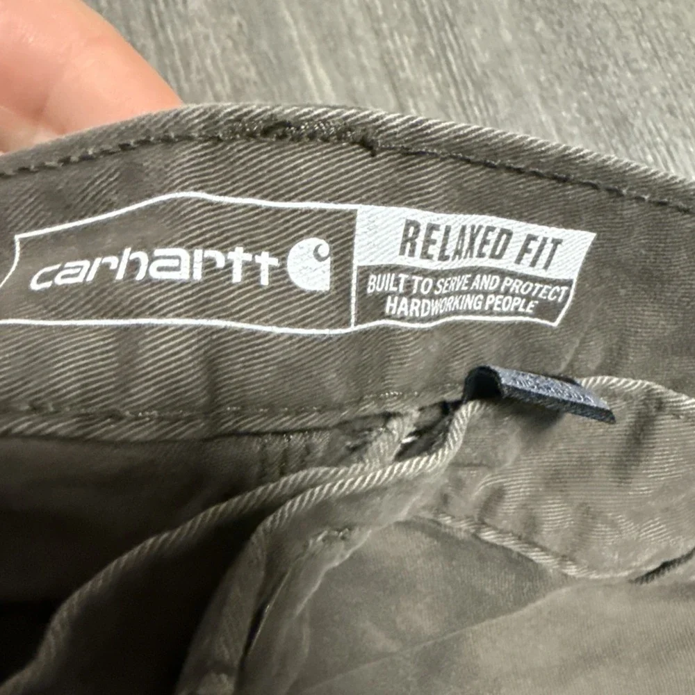 Carhartt Utility Work Pant Men 36x32 Brown Relaxed Fit Canvas Carpenter BN0324-M